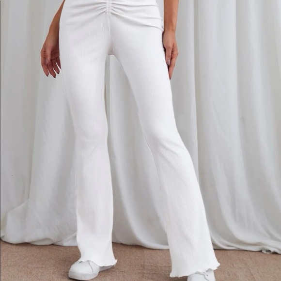 Lace Up Back Flare Leg Pants - Picture 3 of 4